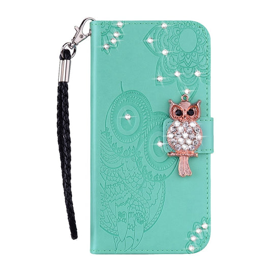 iPhone 12/12 Pro Handyhülle mit Eulenmuster & Strass-Steinen
