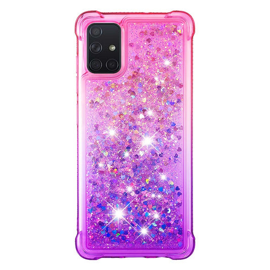 Galaxy A71 Glitter-Hülle – Farbverlauf mit funkelndem Puder