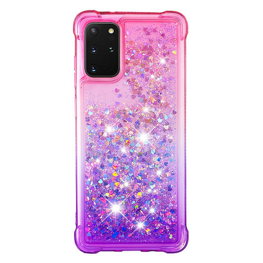 Galaxy S20 Plus Glitter-Hülle – Farbverlauf mit funkelndem Puder