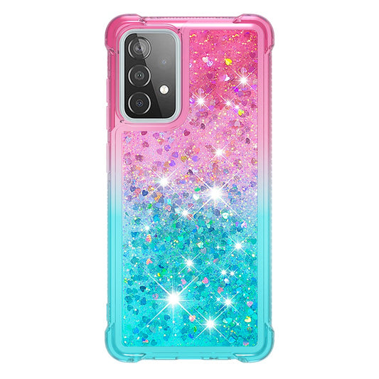 Galaxy A52 4G/5G / A52s 5G Glitter-Hülle – Farbverlauf mit funkelndem Puder