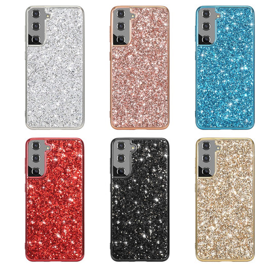 Galaxy S21 4G/5G Schutzhülle – Funkelnde Glitzer-Rückseite