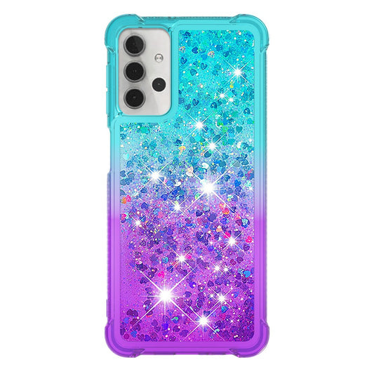 Galaxy A32 5G/M32 5G Glitter-Hülle – Farbverlauf mit funkelndem Puder