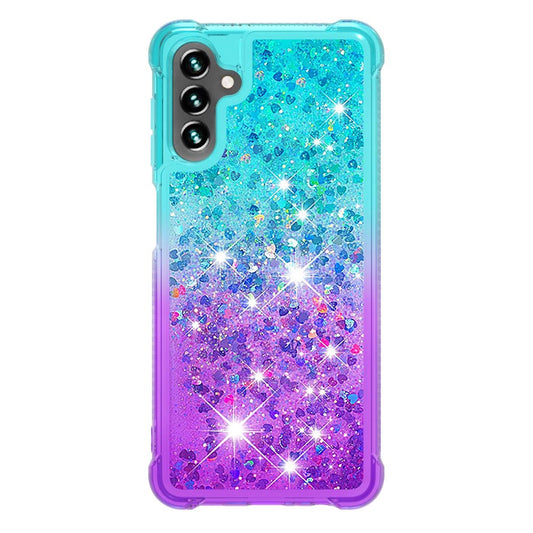 Galaxy A13 5G / A04s 4G Glitter-Hülle – Farbverlauf mit funkelndem Puder