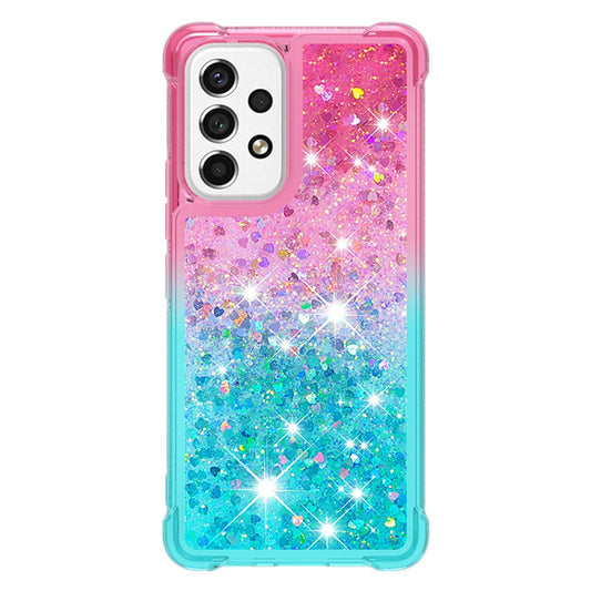 Galaxy A53 5G Glitter-Hülle – Farbverlauf mit funkelndem Puder