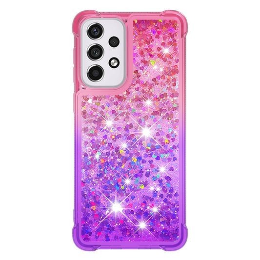 Galaxy A33 5G Glitter-Hülle – Farbverlauf mit funkelndem Puder
