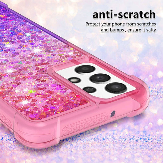 Galaxy A13 4G Glitter-Hülle – Farbverlauf mit funkelndem Puder