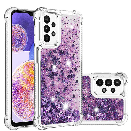 Galaxy A23 5G/4G Glitzer-Hülle – Stoßfest & mit Treibsand