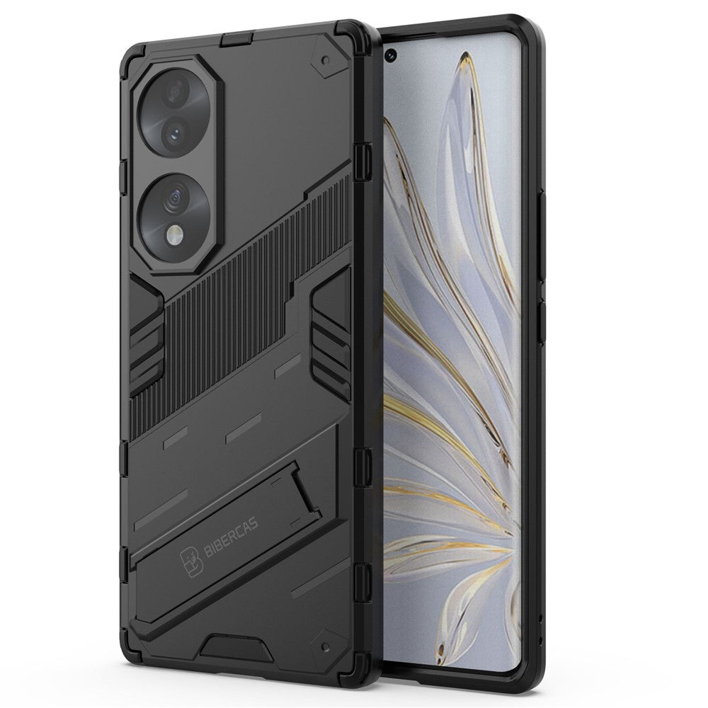 For Honor 70 5G TPU+PC Shock Absorption Cover Kickstand Phone Case Protector