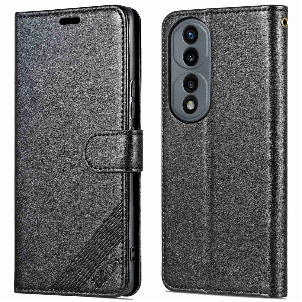 AZNS For Honor 70 5G Anti-scratch Textured PU Leather Wallet Case Anti-drop Magnetic Folio Shockproof Phone Cover Stand Card Holder
