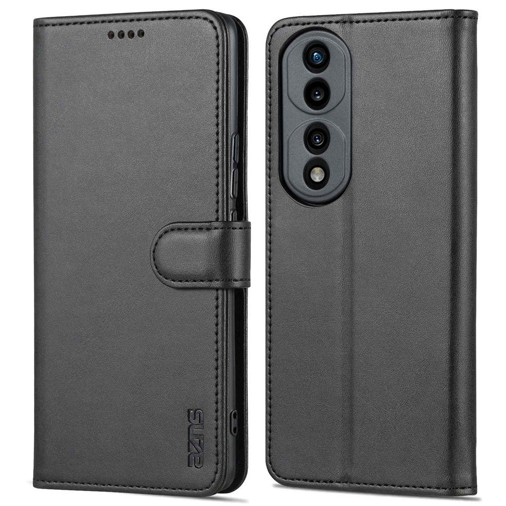 AZNS Stand Phone Case for Honor 70 5G, PU Leather TPU Shockproof Wallet Cover
