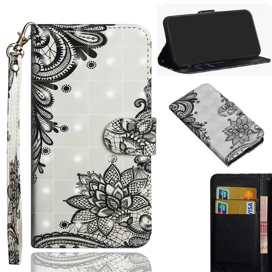 Light Spot Decor Pattern Printing Leather Case for Xiaomi Poco X3/Poco X3 NFC