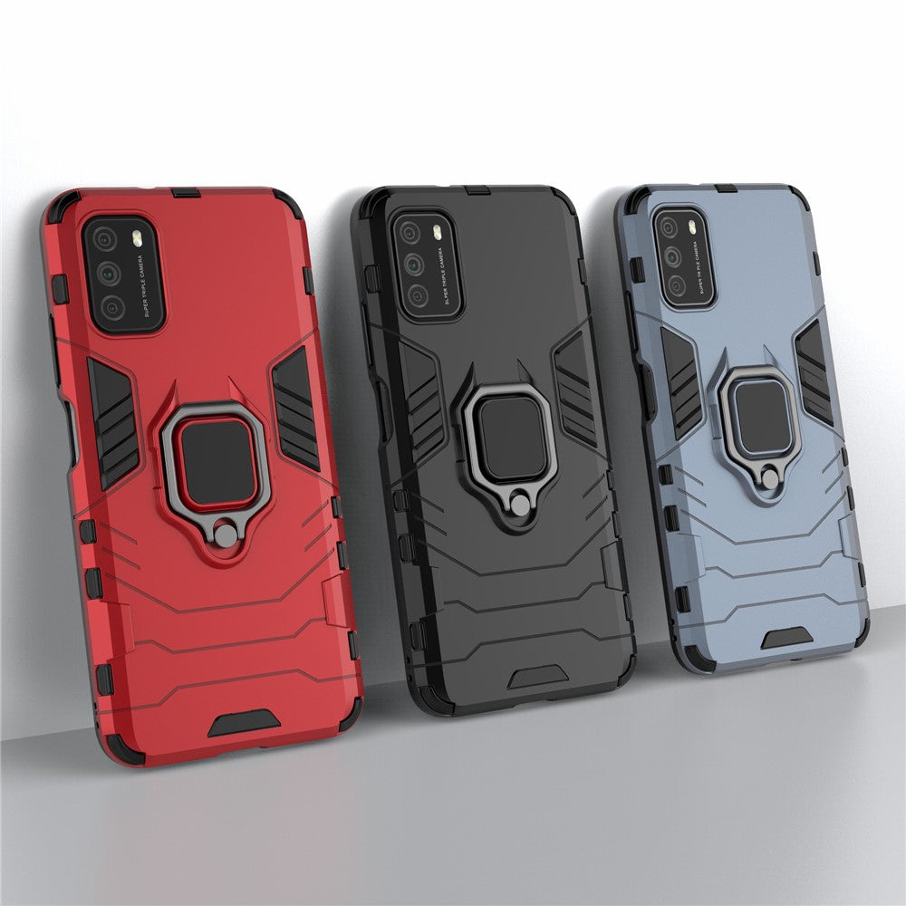 For Xiaomi Poco M3 Cool Guard PC + TPU Hybrid Mobile Case with Foldable Kickstand