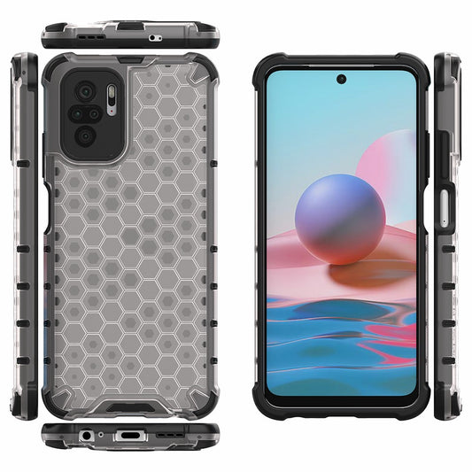 Honeycomb Pattern TPU + PC Hybrid Cover for Xiaomi Poco M5s 4G / Redmi Note 10 4G / Redmi Note 10S 4G