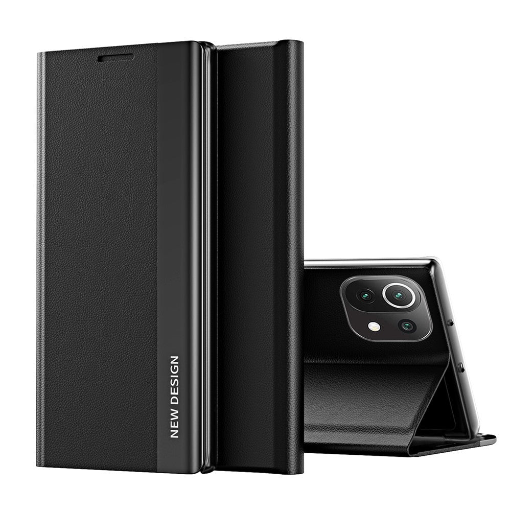 PU Leather Full Protection Cell Phone Stand Case Protective Cover for Xiaomi Mi 11 Lite 4G / 5G / 11 Lite 5G NE