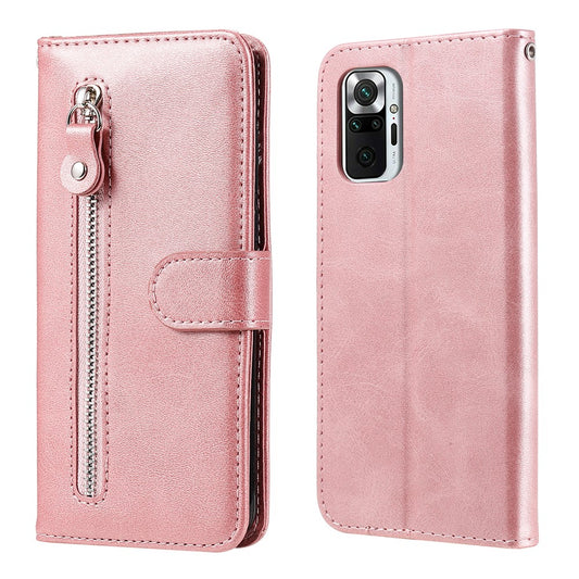 Full Protection Zipper Pocket Leather Wallet Design Phone Case for Xiaomi Poco M3 Pro 4G / 5G / Redmi Note 10 5G/ 10T 5G