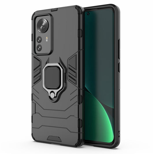 Hybrid Phone Case for Xiaomi 12 Pro 5G / 12S Pro 5G /12 Pro (Dimensity) 5G, Ring Kickstand Hard PC + Soft TPU Shock-Absorbing Phone Cover