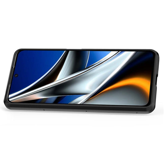 Xiaomi Poco X4 Pro 5G Handyhülle – Ring Kickstand Phone Case aus weichem TPU + stoßfester Hart-PC