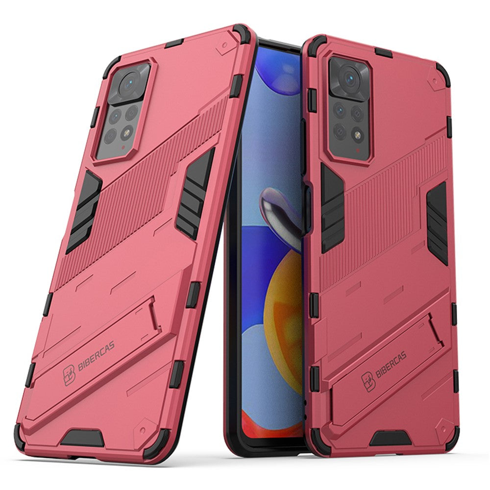 For Xiaomi Redmi Note 12 Pro 4G / 11 Pro 4G (MediaTek) / Note 11 Pro 5G (Qualcomm) Hard PC + Soft TPU Kickstand Phone Case