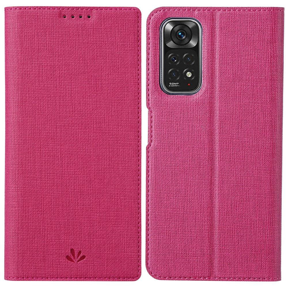 VILI DMX Series for Xiaomi Redmi Note 11 4G (Qualcomm)/Note 11S 4G Card Holder Anti-collision PU Leather Phone Case Stand Protective Cover