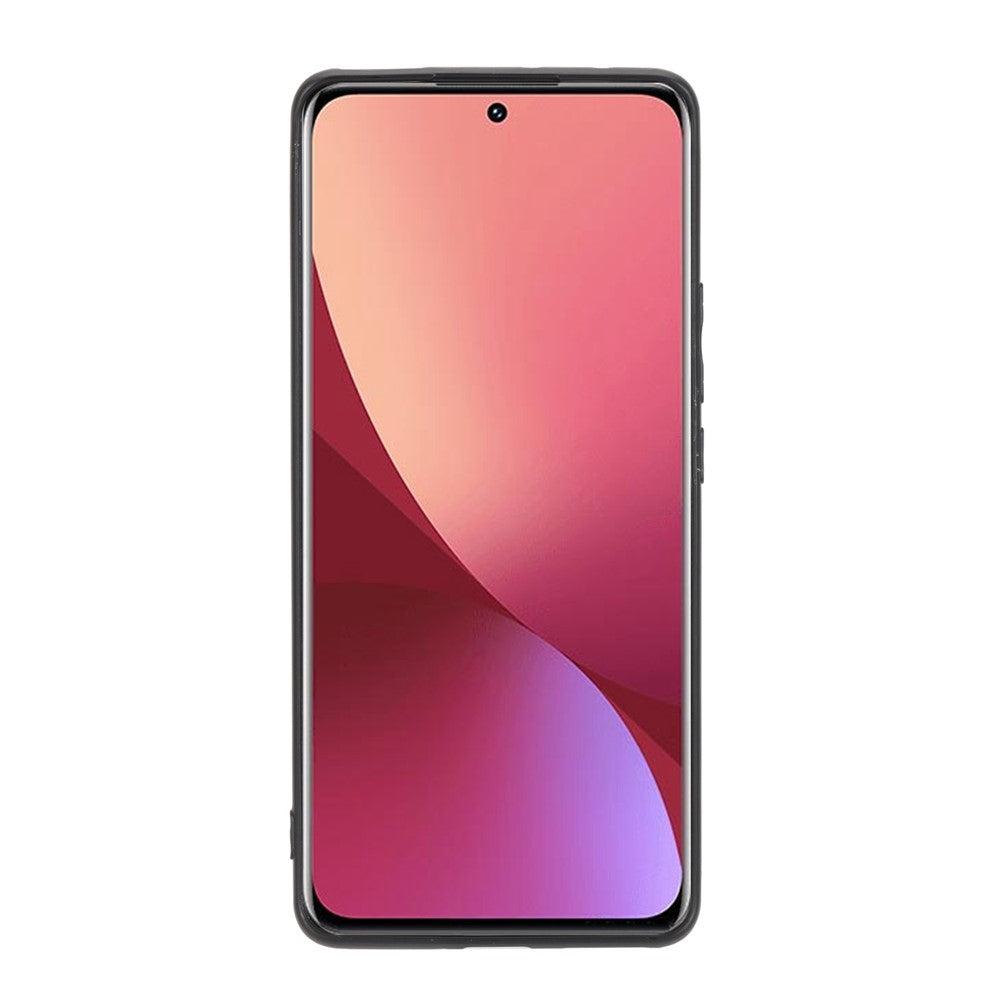 For Xiaomi 12 5G/12X 5G/12S 5G Kickstand Card Slots Design Wear-resistant PU Leather Coated TPU Phone Case with Built-in Metal Sheet
