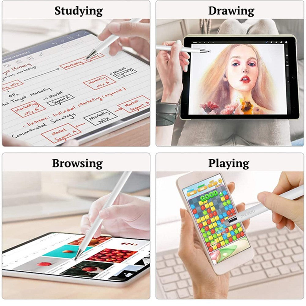 YESIDO ST02 2-in-1 Kapazitiver Stift – Mit Scheibe & Netzfaserspitze, für Tablets & Laptops