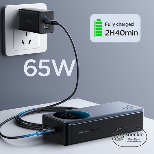 PowerBank 30000mAh Super-Schnellladegerät - 65W