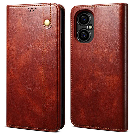Xiaomi Poco M4 5G Handyhülle – Anti-drop Waxy Crazy Horse Texture Phone Case Magnetischer, automatisch absorbierter Ständer aus PU-Leder