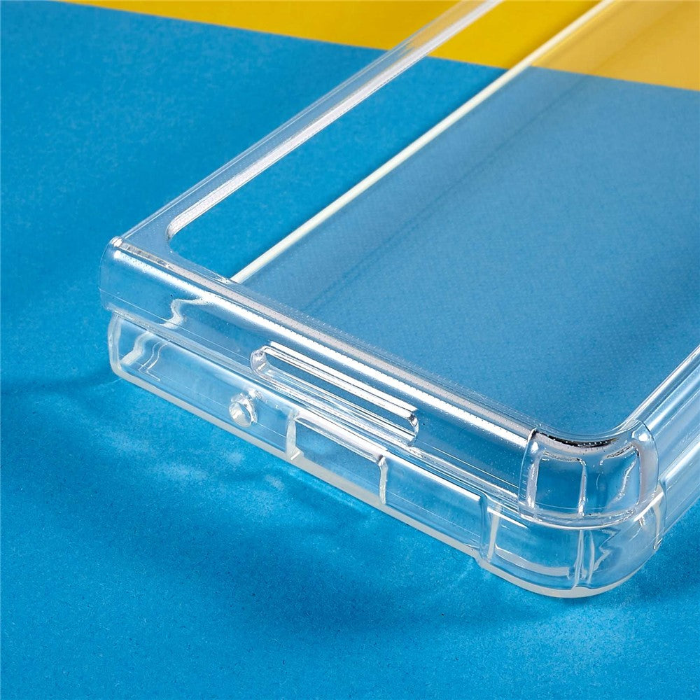 For Samsung Galaxy Z Fold4 5G Anti-Slip Crystal Clear Phone Case Reinforced Corners Drop Protection TPU Phone Cover