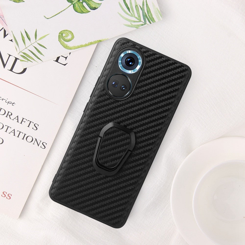 For Honor 70 5G Kickstand Phone Case PU Leather Coated Hard PC Soft TPU Hybrid Protective Cover