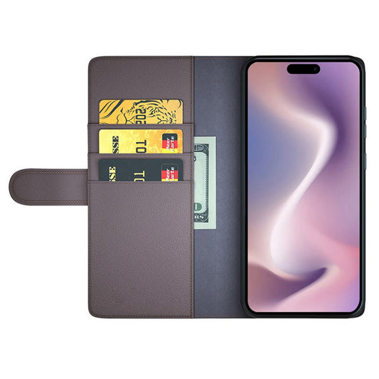 iPhone 16 Pro Max Echtleder Hülle mit Kartenfach
