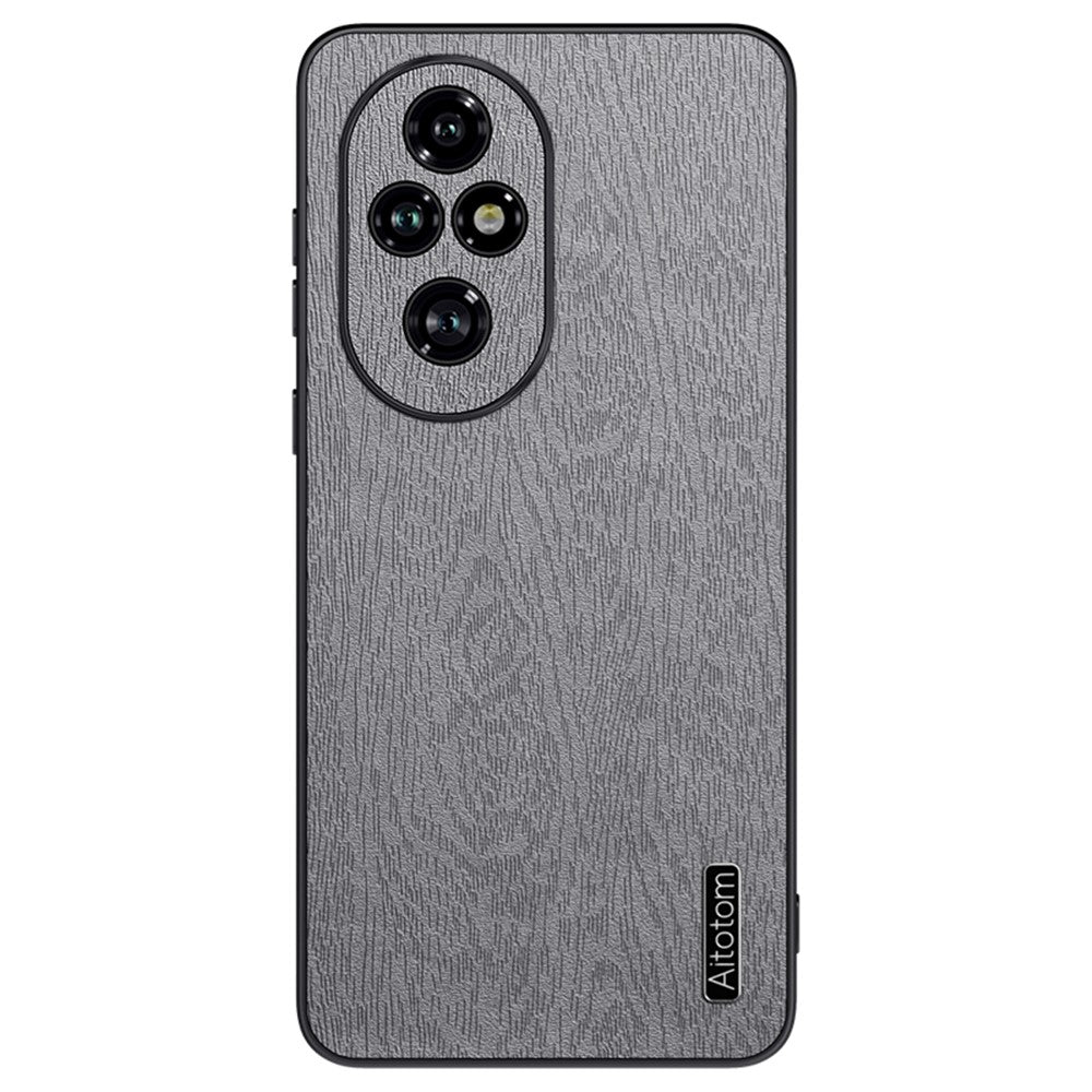 Honor 200 Pro 5G Handyhülle – Aus lederbeschichtetem PC+TPU, mit Holzmaserung