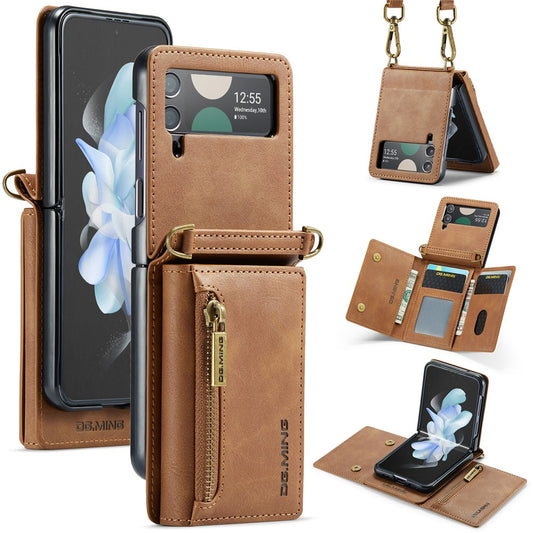 Galaxy Z Flip3 5G – Wallet-Handyhülle aus Kunststoff und PU-Leder, mit Ständer, mit Kartenfach, mit RFID-Schutz