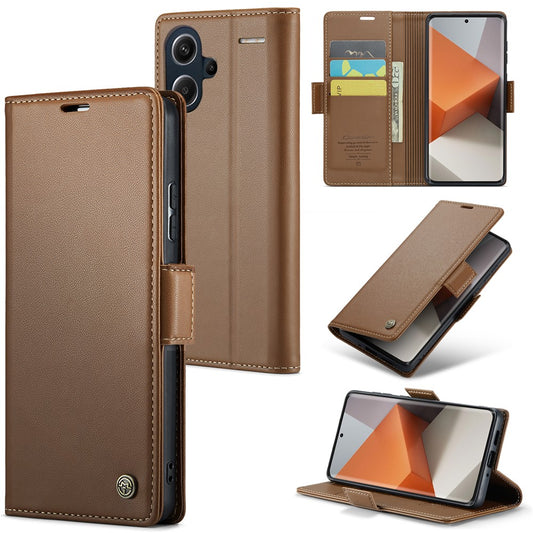 Xiaomi Redmi Note 13 Pro+ 5G Handyhülle – CASEME 023 Series Lederhülle, glänzende mit RFID-Blockierung