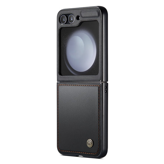 Galaxy Z Flip5 5G Glänzende Wallet-Hülle – RFID-Schutz & Ständer