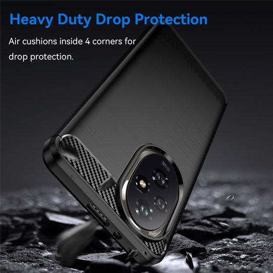 Honor 200 5G Handyhülle – Gehäuse aus gebürstetem TPU mit Kohlefaser-Textur, weiche