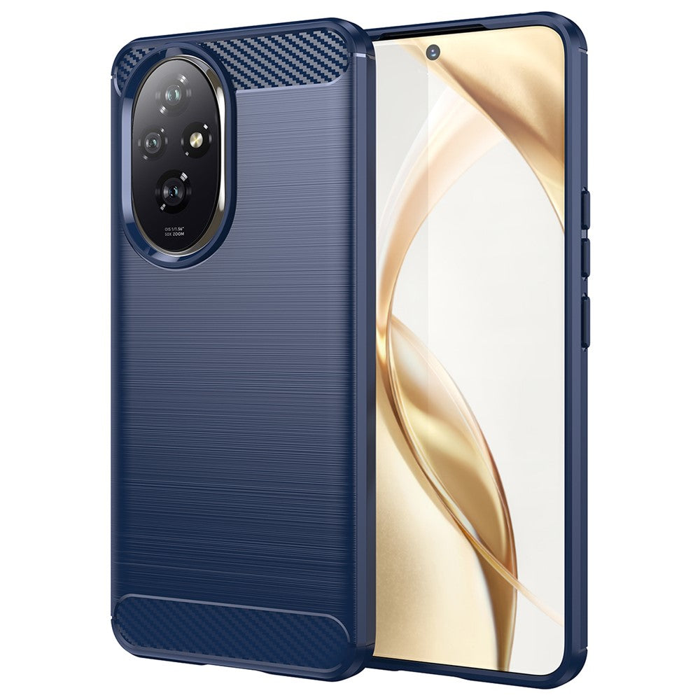 For Honor 200 5G Case Carbon Fiber Texture Brushed TPU Soft Phone Cover