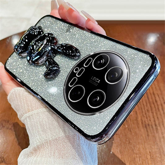 Xiaomi 14 Ultra Handyhülle – Galvanik-Kaninchen-PC+TPU- Versteckter Ständer
