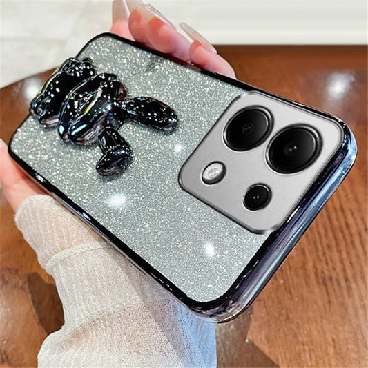 Xiaomi Redmi Note 13 Pro 4G / Xiaomi Poco M6 Pro 4G Handyhülle – Poco M6 Pro 4G PC+TPU Glitzer Cartoon Hase