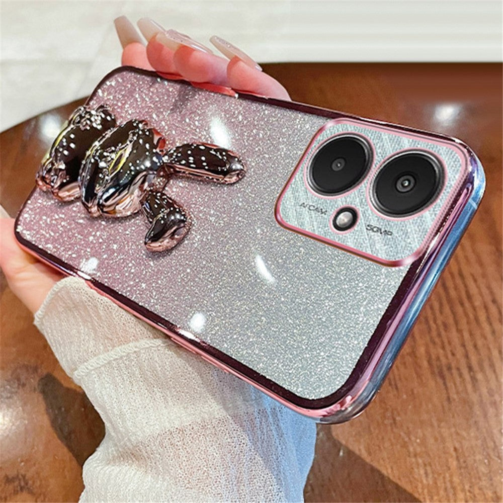 For Xiaomi Redmi 13C 5G / 13R 5G / Poco M6 5G Case PC+TPU Phone Cover Cartoon Rabbit Kickstand