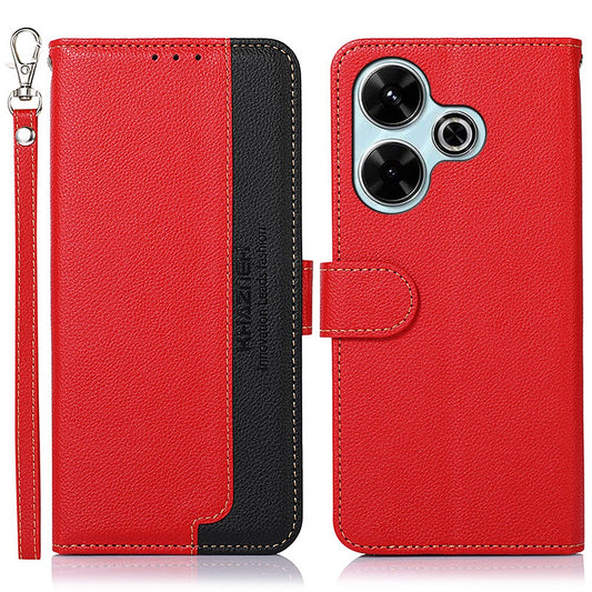 KHAZNEH For Xiaomi Redmi 13 5G / 13 4G Case Leather Phone Cover RFID Blocking
