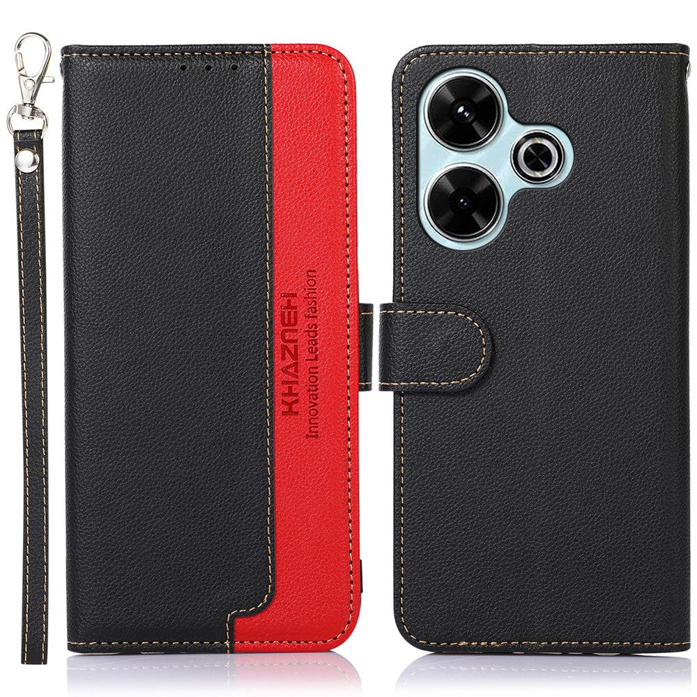 KHAZNEH For Xiaomi Redmi 13 5G / 13 4G Case Leather Phone Cover RFID Blocking