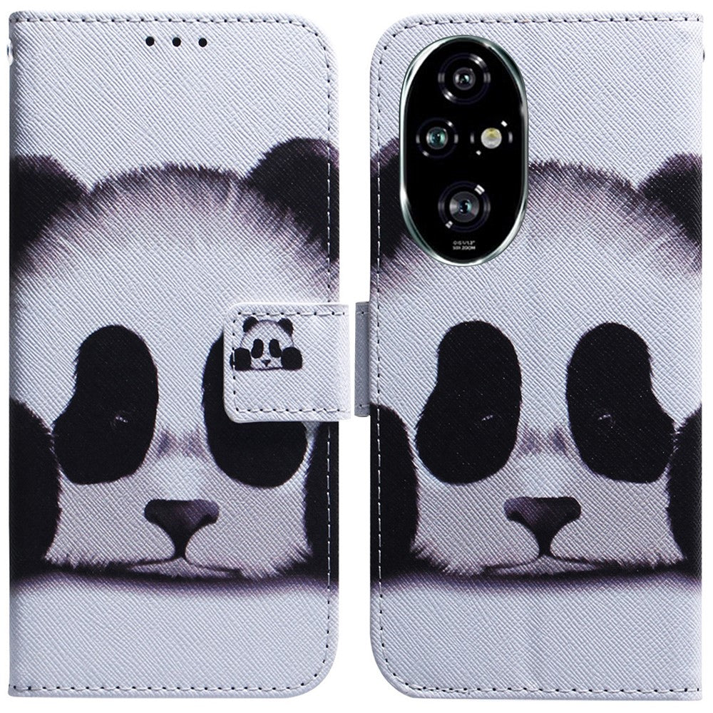 For Honor 200 Pro 5G Wallet Phone Case Pattern Print Anti-Drop PU Leather Flip Cover