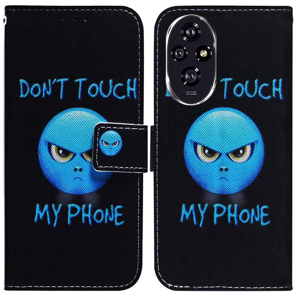For Honor 200 5G Wallet Phone Case Pattern Print Anti-Drop PU Leather Flip Stand Cover