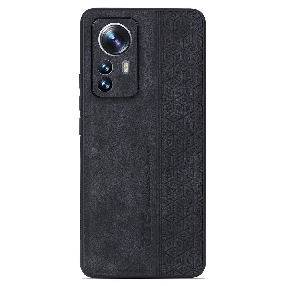 AZNS Anti-scratch Phone Case for Xiaomi 12 5G / 12X 5G / 12S 5G / 12S Pro 5G, Anti-drop Imprinted PU Leather+TPU Protective Back Cover