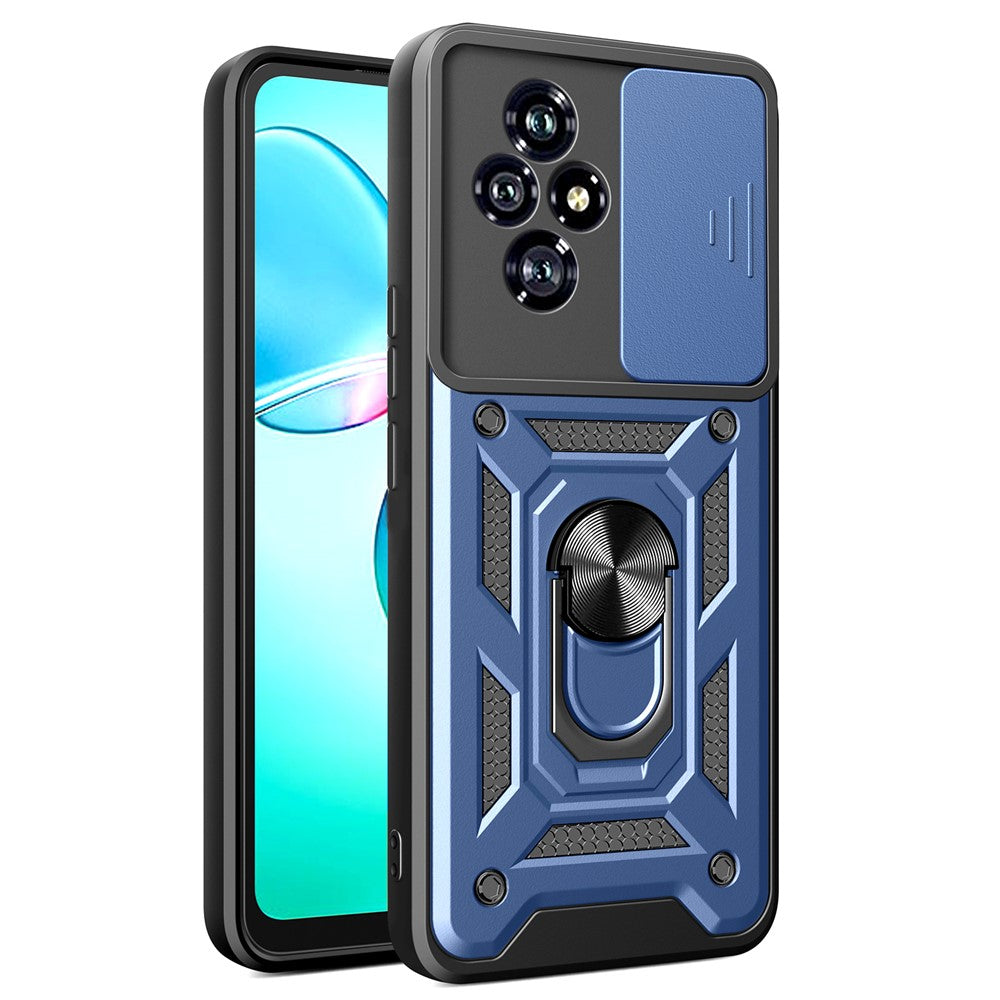 For Honor 200 5G Case Kickstand PC+TPU Phone Cover with Slide Camera Lid