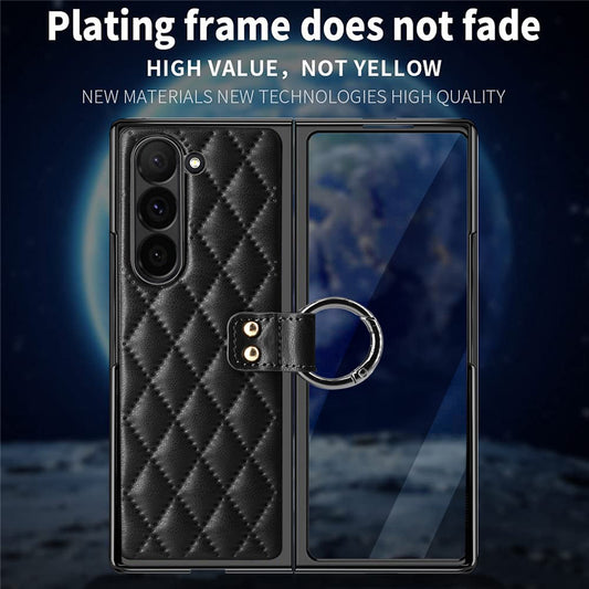 Galaxy Z Fold6 5G – Handyhülle aus Kunststoff und PU-Leder, mit Displayschutz