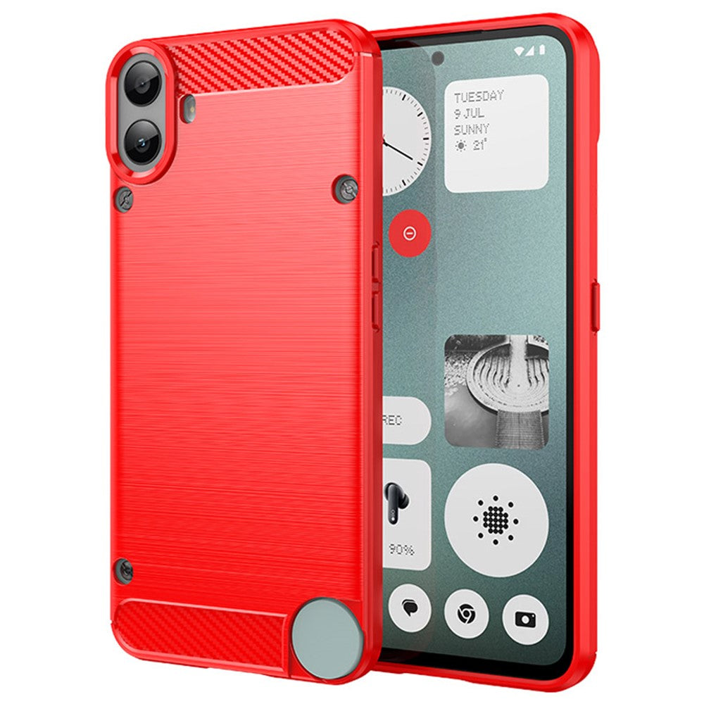 For Nothing CMF Phone 1 Case Carbon Fiber Texture TPU Brushed Phone Cover