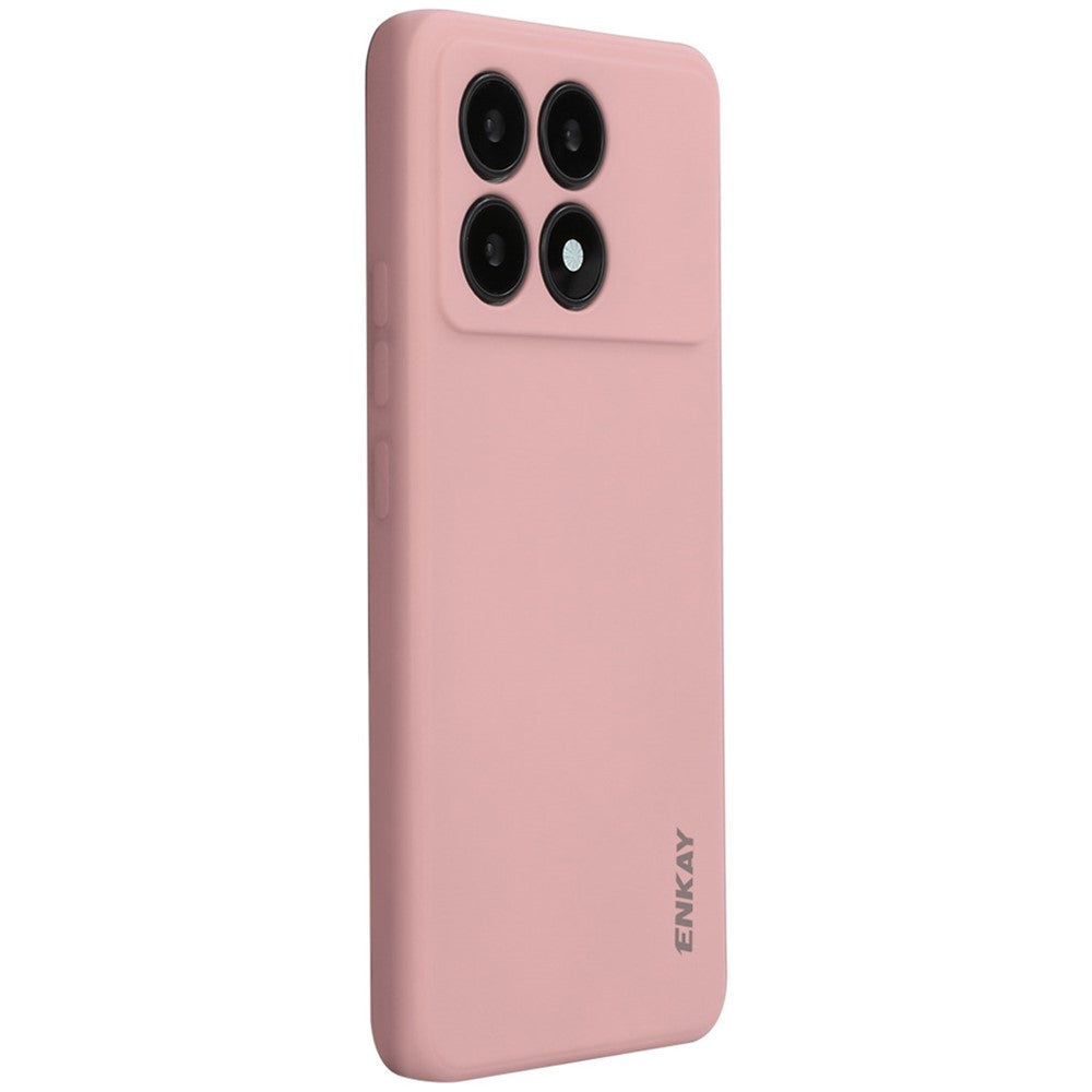ENKAY HAT PRINCE For Xiaomi Poco F6 Pro 5G / K70 5G / K70 Pro 5G Case Liquid Silicone Straight Edge Phone Cover