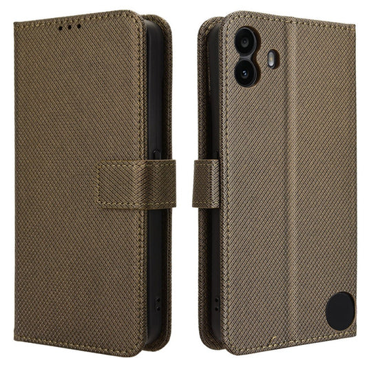 For Nothing CMF Phone 1 Case PU Leather Diamond Texture Shockproof Phone Cover