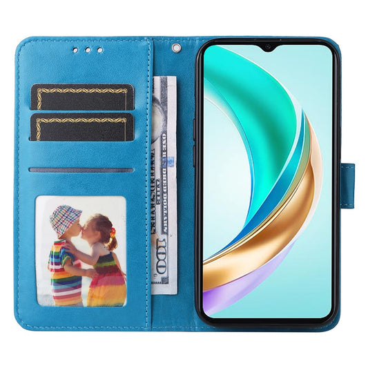 Honor X6b 4G / Honor X6c 4G Handyhülle – X6b 4G-, Sonnenblumen-Aufdruck, Leder-Geldbörsen